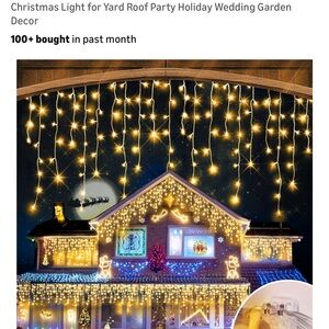 Outdoor Christmas Fairy String Lights Warm White 164 ft Holiday 12 Modes